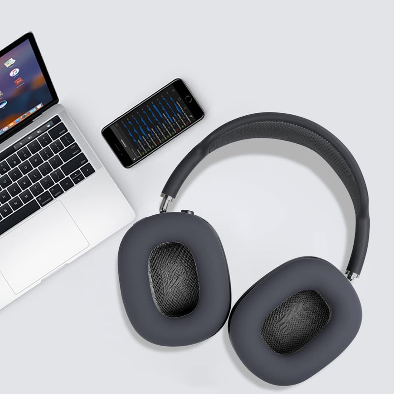 SoloWIT Sweat Proof Silicone Ear Cover for AirPods Max, Comfortable Fit for Gym Exercise, Easy to Clean, No Sound Quality Loss - Navy Blue - Image 2